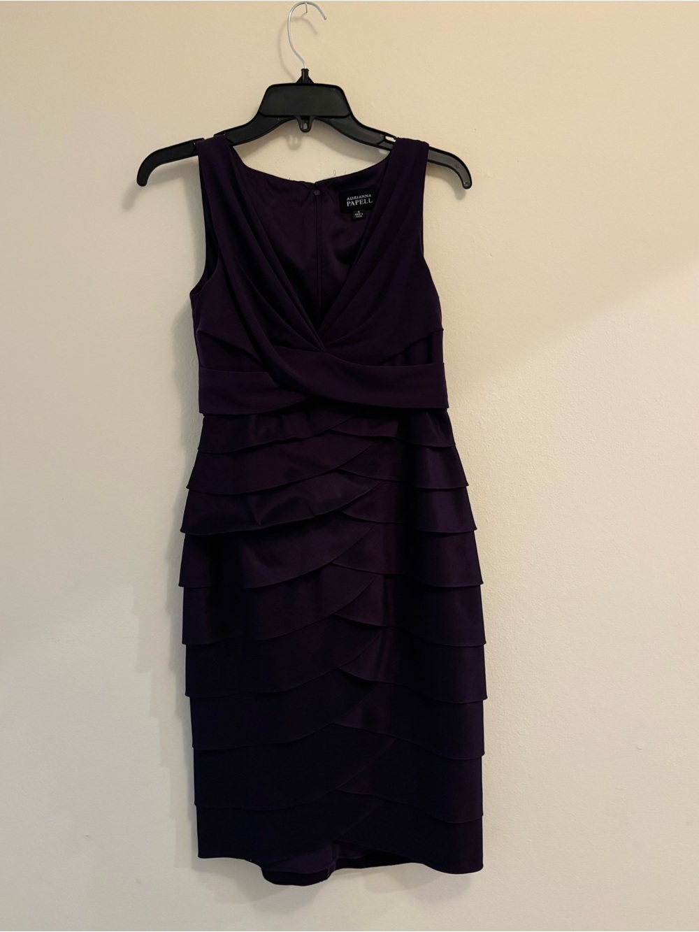 Adrianna Papell Purple Tiered Dress